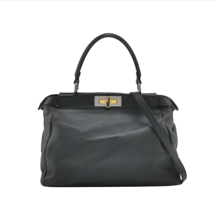 Preloved Fendi Peekaboo Medium Bag Black 250215781064350