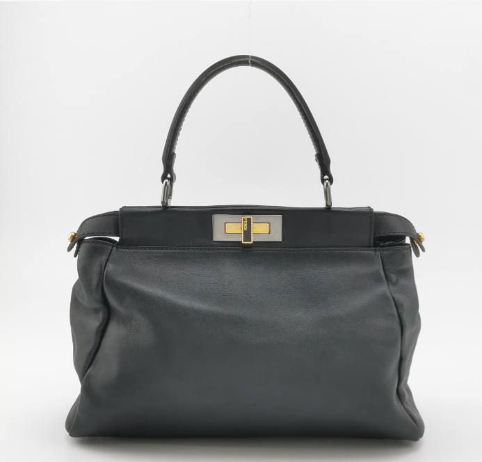 Preloved Fendi Peekaboo Medium Bag Black 250215781064350