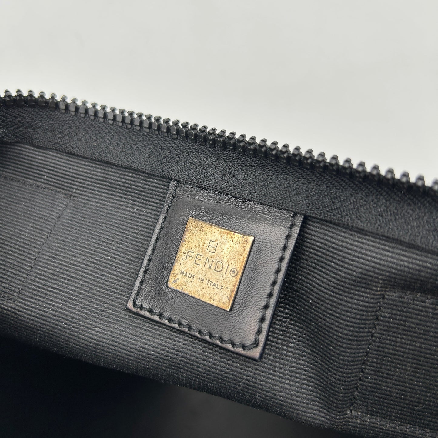 Preloved Fendi Logo Nylon Mini Totebag Black YVEAE741