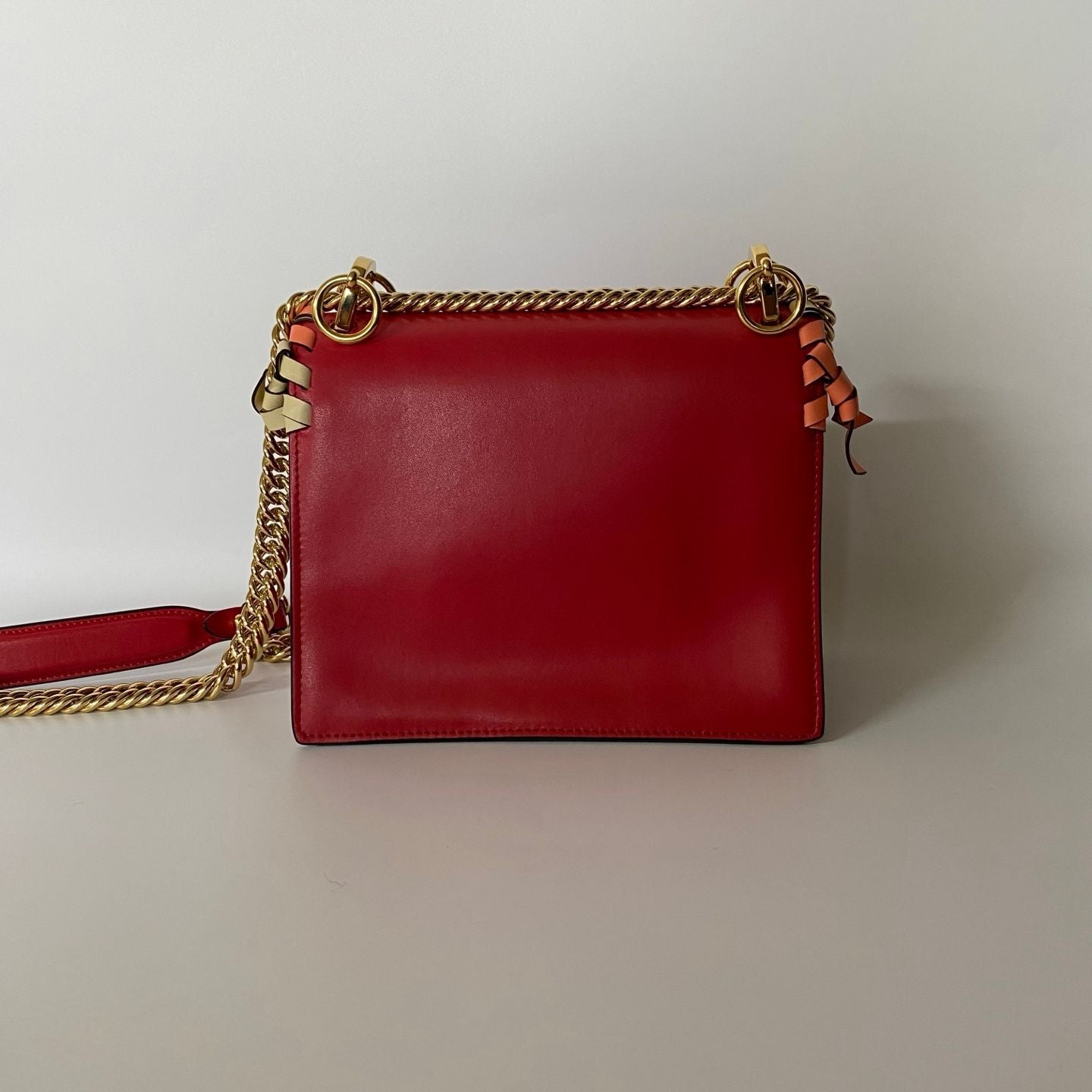 Preloved Fendi Kan i leather handbag Red in Leather - NG102730