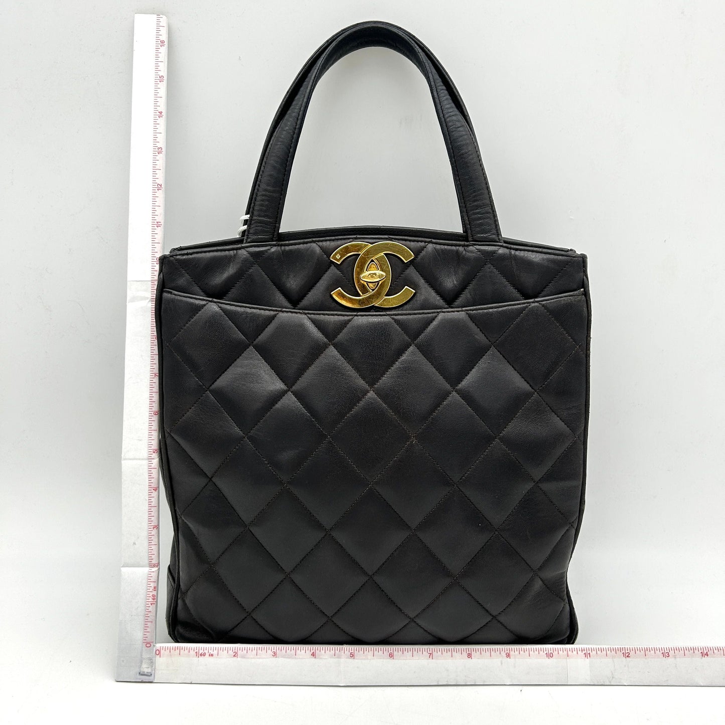 Chanel Black Caviar Leather Tote Bag LA6332