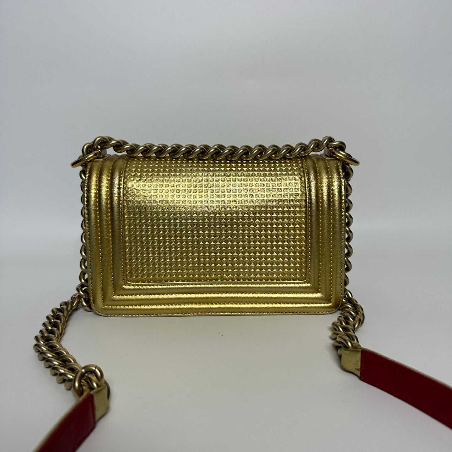 Preloved Chanel Leboy bag gold color - NG102619