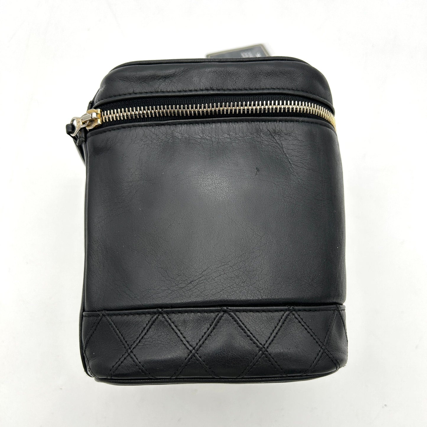 CHANEL Calfskin Cosmetic Vanity Bag Black ch7727ds