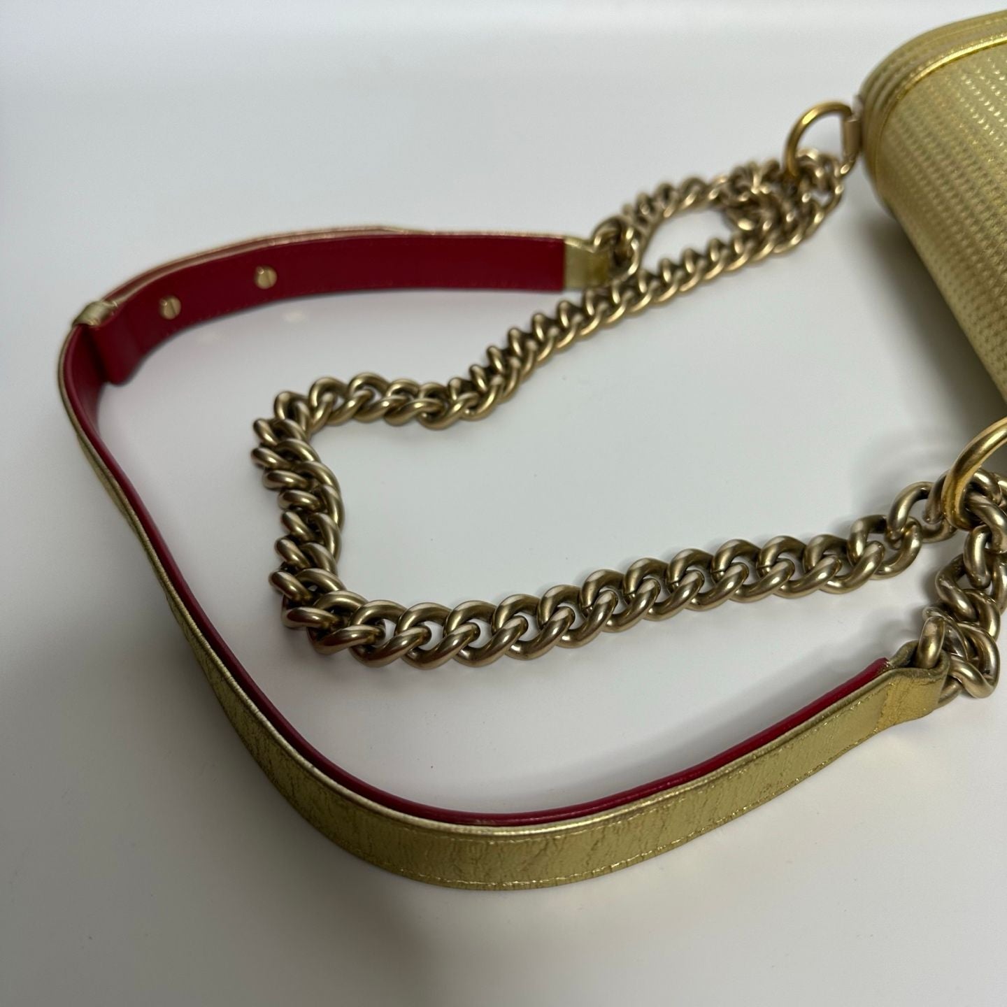 Preloved Chanel Leboy bag gold color - NG102619