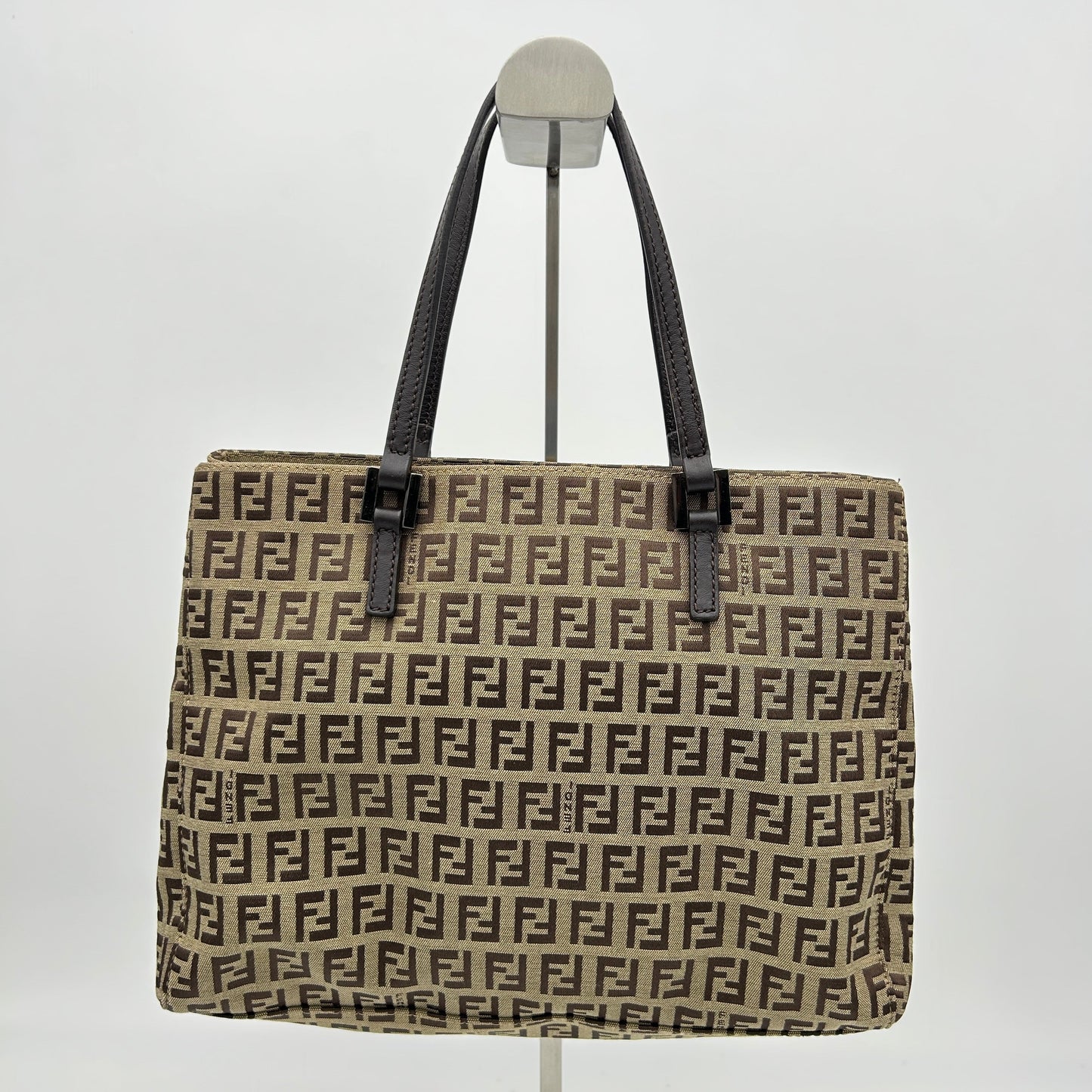 Preloved Fendi Zucca Square Tote YVEAF015
