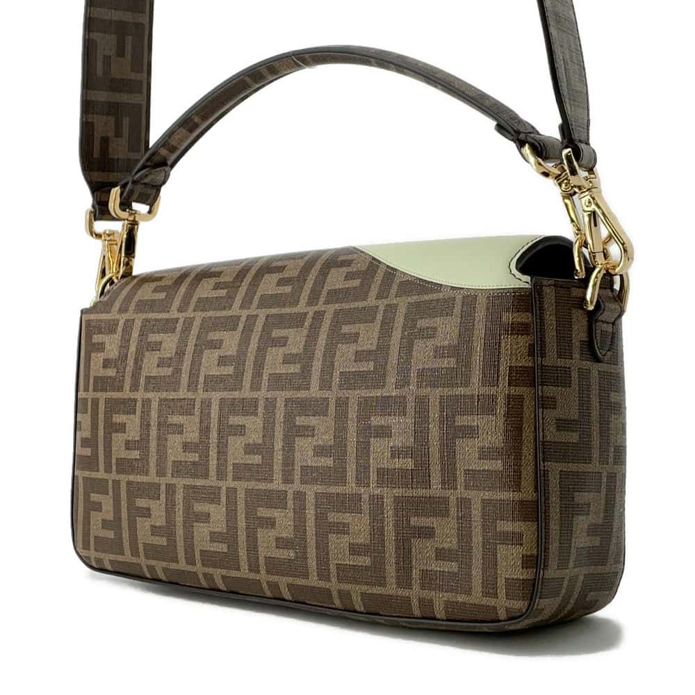FENDI Antonio Lopez Zucca Bucket 2WAY Bag Brown/Multicolor 8BR600 PVC Coated Canvas Leather Size Medium