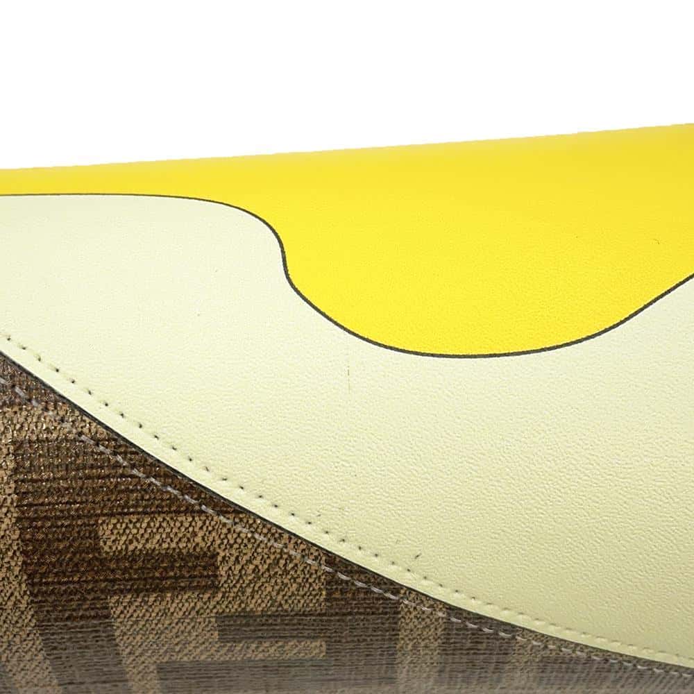 FENDI Antonio Lopez Zucca Bucket 2WAY Bag Brown/Multicolor 8BR600 PVC Coated Canvas Leather Size Medium