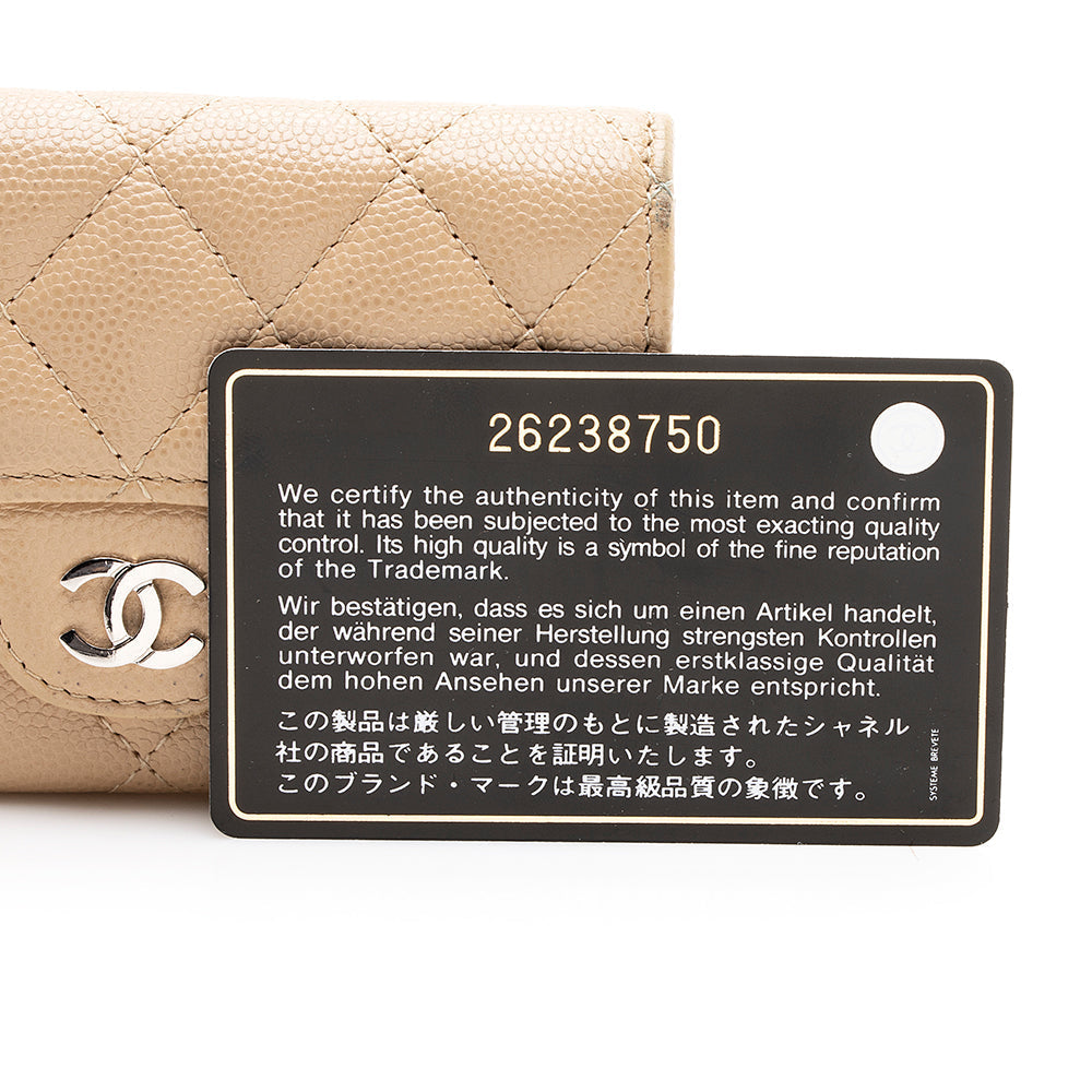 Chanel Caviar Leather Classic Card Holder (SHF-18684)