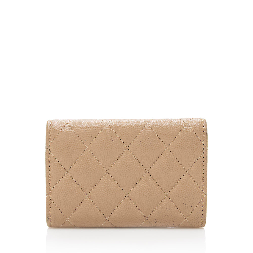 Chanel Caviar Leather Classic Card Holder (SHF-18684)