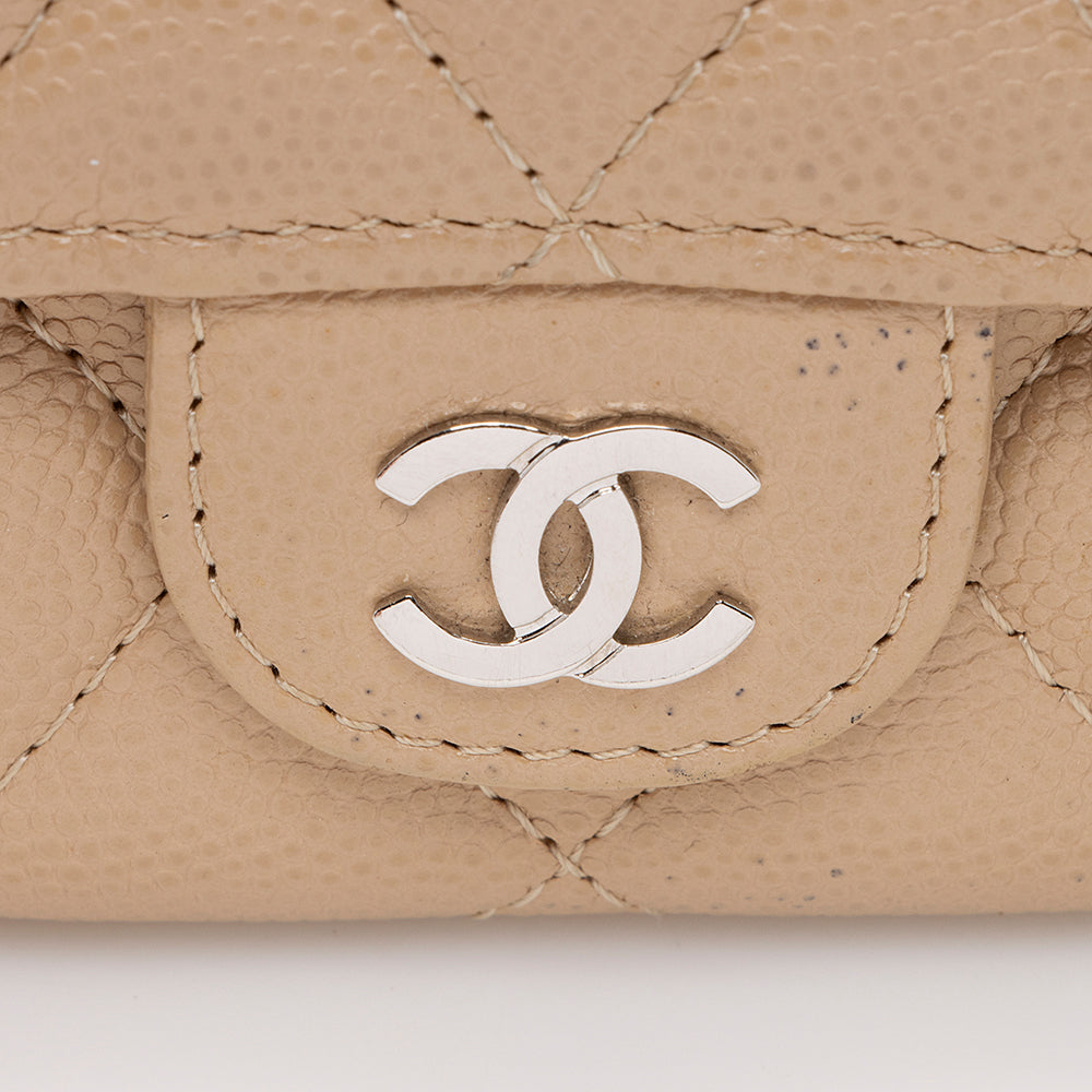 Chanel Caviar Leather Classic Card Holder (SHF-18684)