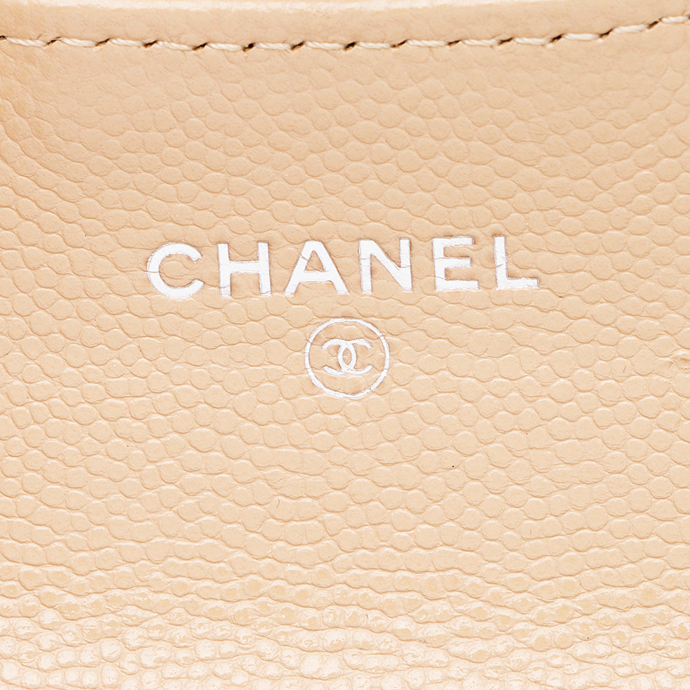 Chanel Caviar Leather Classic Card Holder (SHF-18684)
