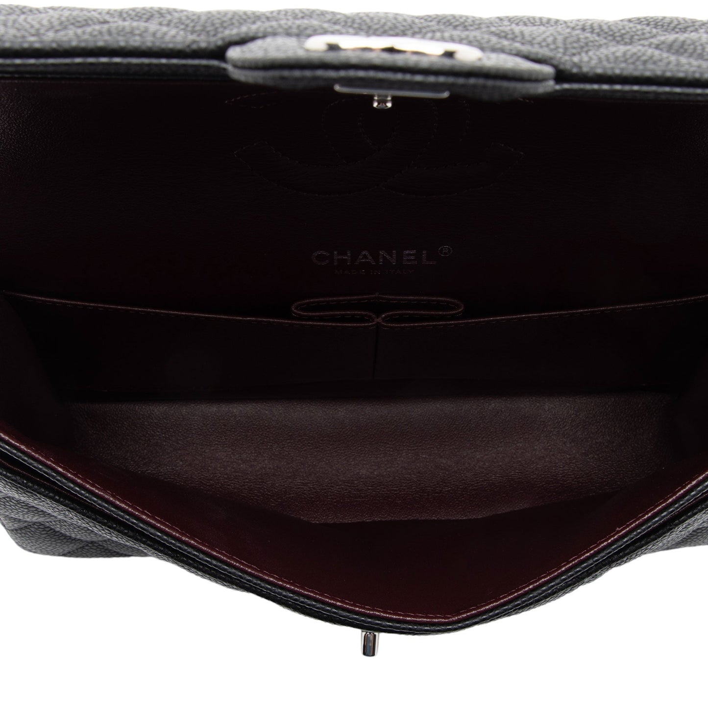 Chanel Caviar Leather Classic Medium Double Flap Bag (SHF-j9HEHj)
