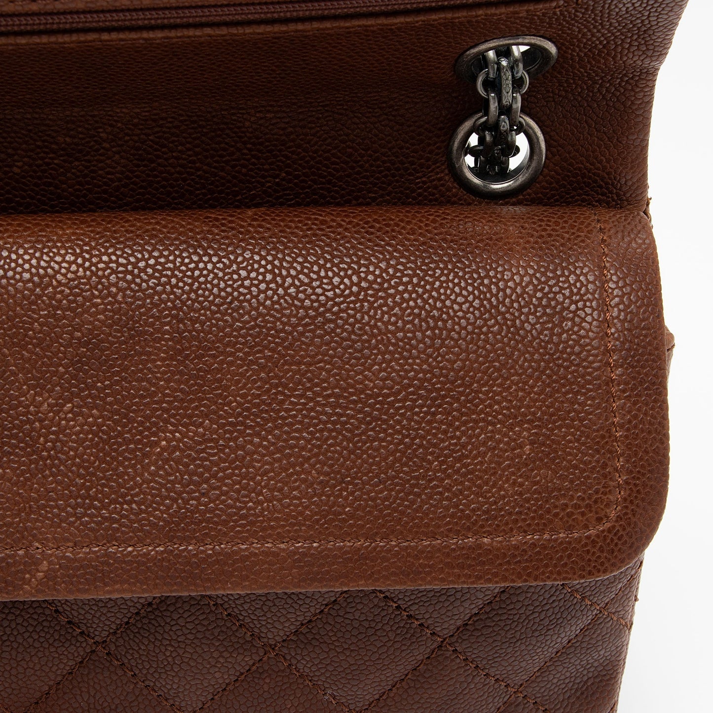 Chanel Caviar Leather Reissue 225 Double Flap Shoulder Bag (SHF-gheQo9)