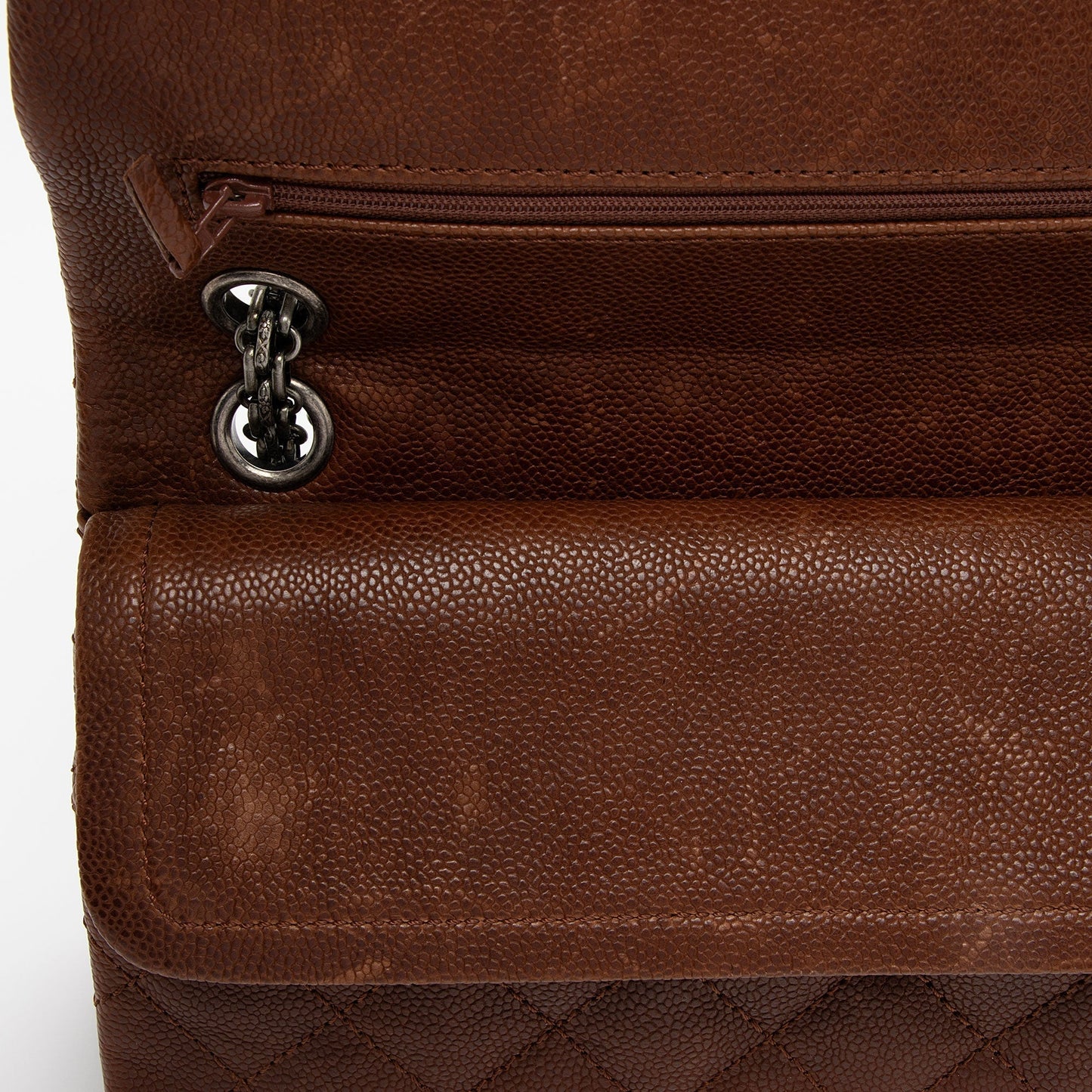 Chanel Caviar Leather Reissue 225 Double Flap Shoulder Bag (SHF-gheQo9)
