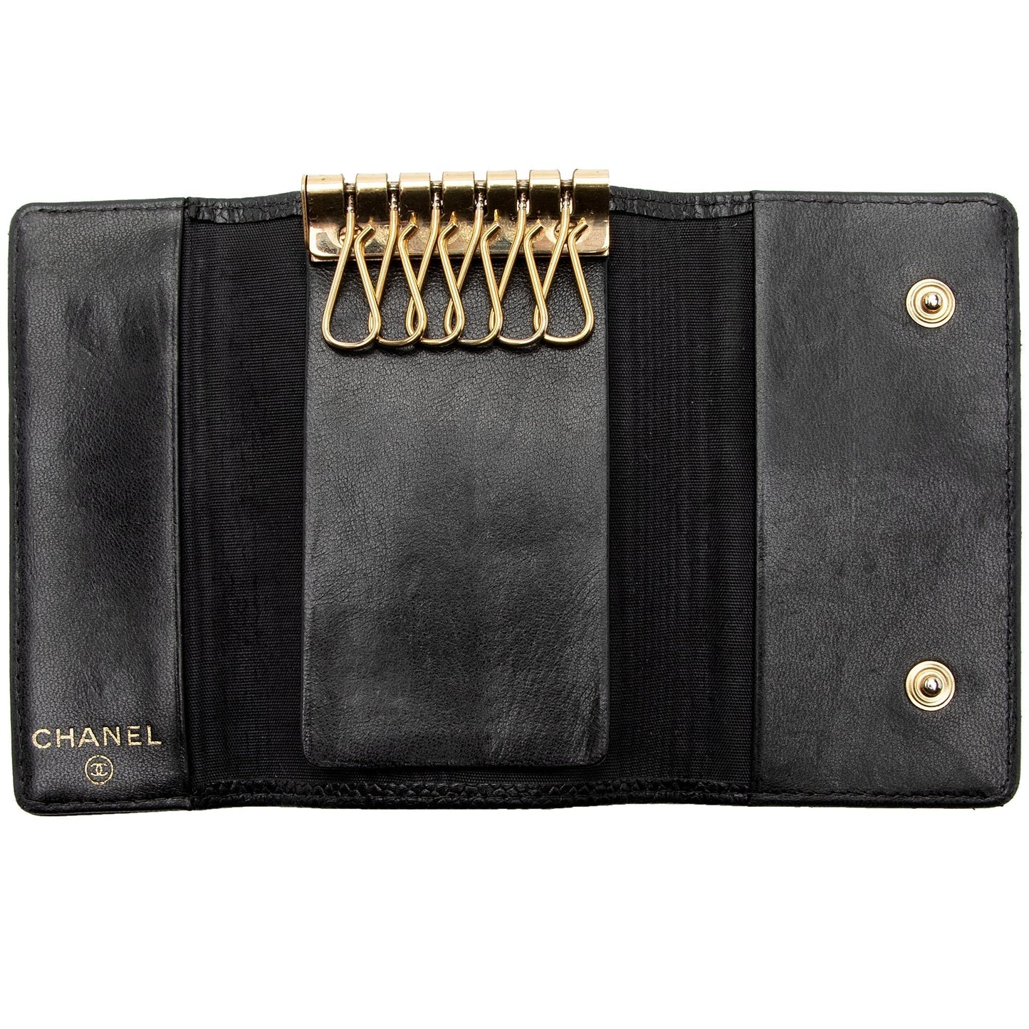 Chanel Caviar Leather Timeless CC 6 Key Holder (SHF-mNPvc8)