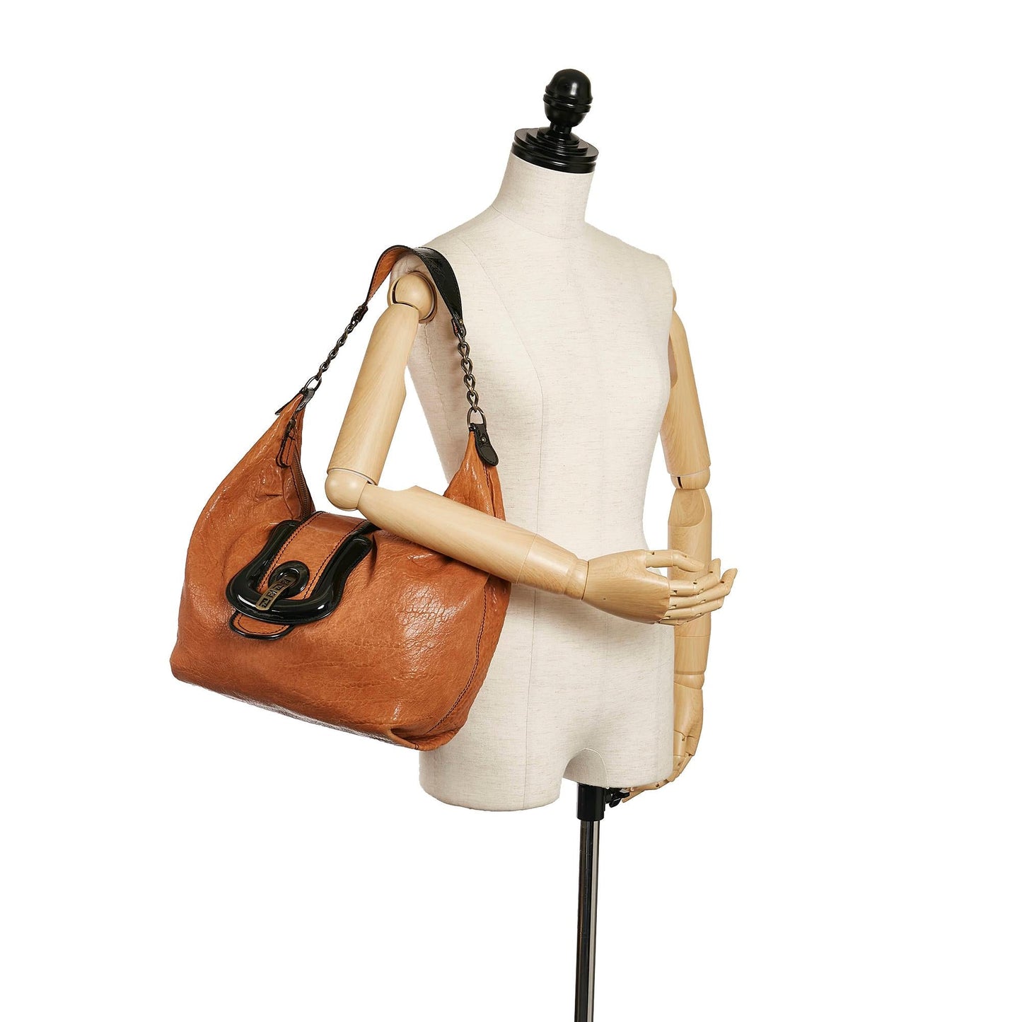 Fendi B Bag Leather Shoulder Bag
