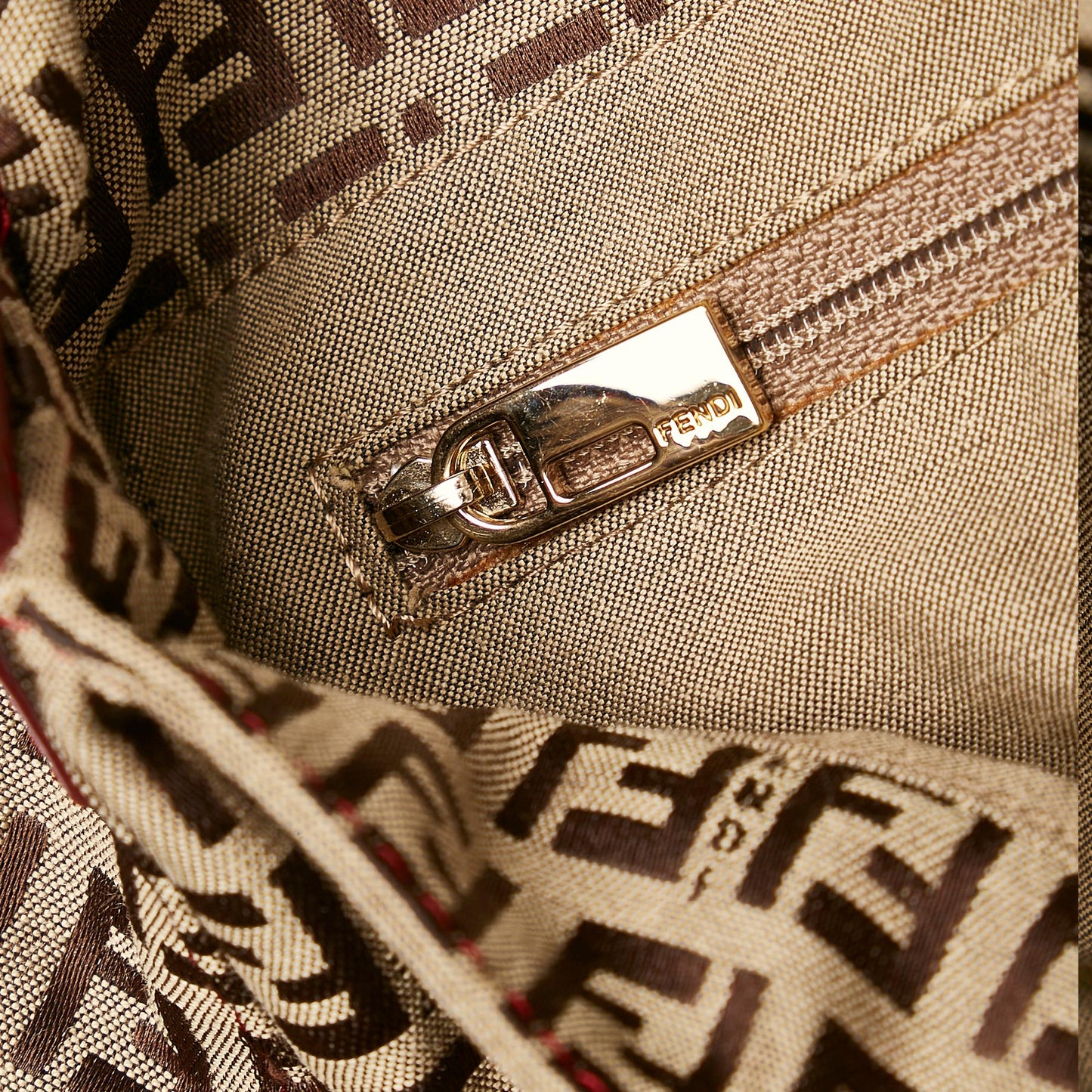 Fendi Zucchino Mamma Forever Canvas Shoulder Bag