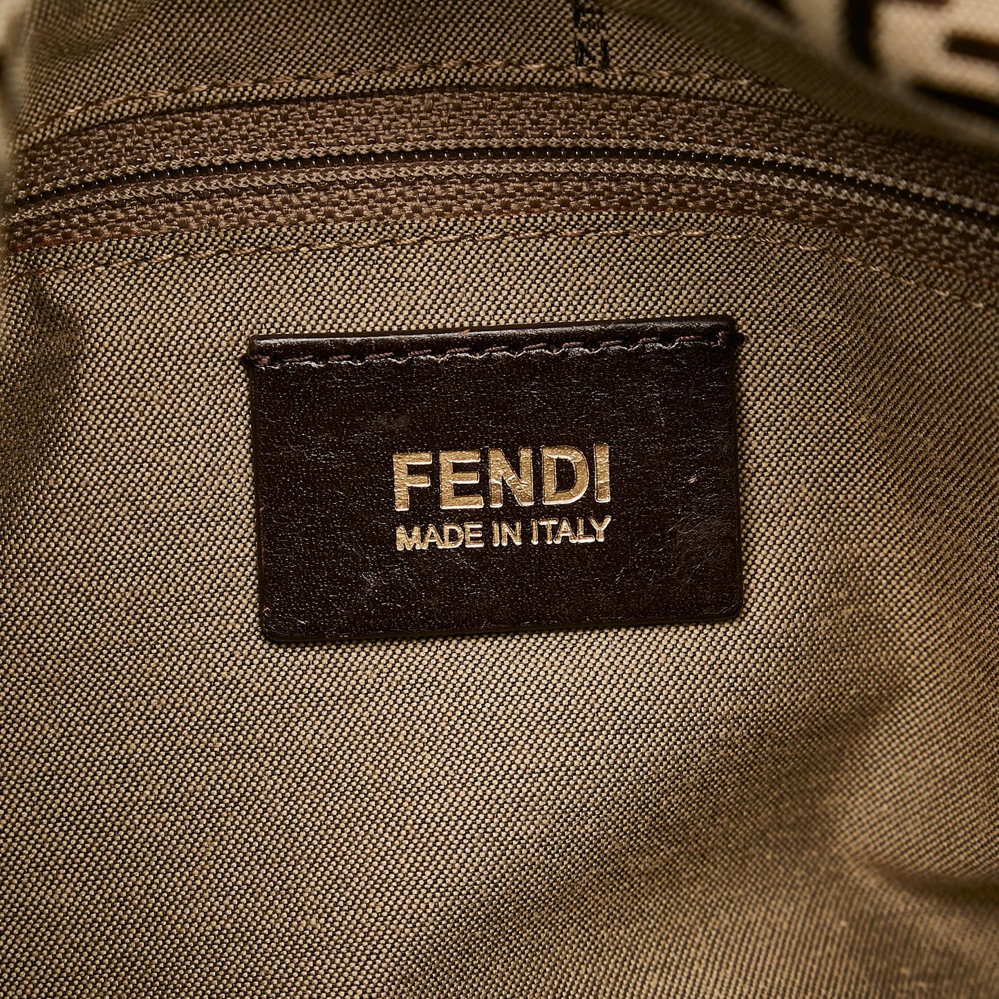 Fendi Zucchino Mamma Forever Canvas Shoulder Bag