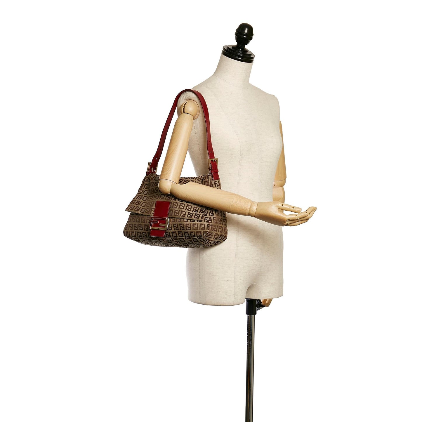 Fendi Zucchino Mamma Forever Canvas Shoulder Bag