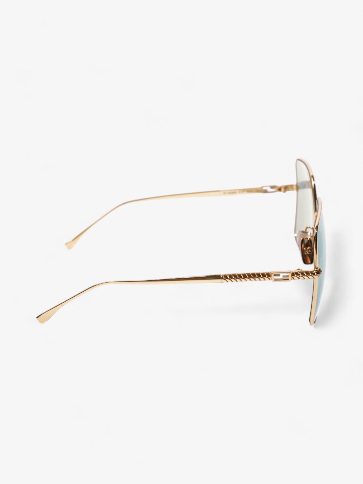 Fendi Aviator Sunglasses Gold Base Metal 145mm
