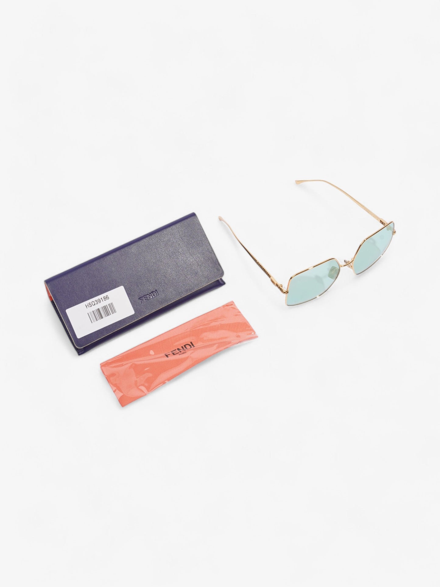 Fendi Aviator Sunglasses Gold Base Metal 145mm