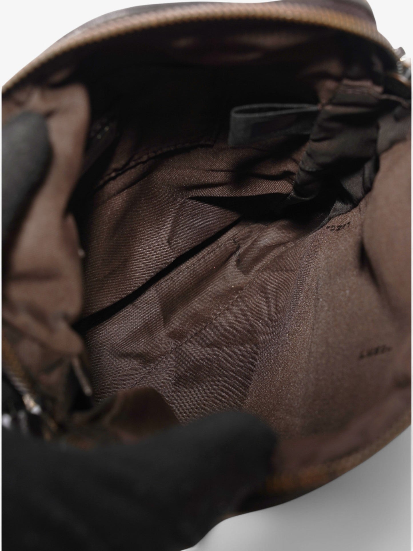 Fendi Zucchino Shoulder Bag Brown Canvas