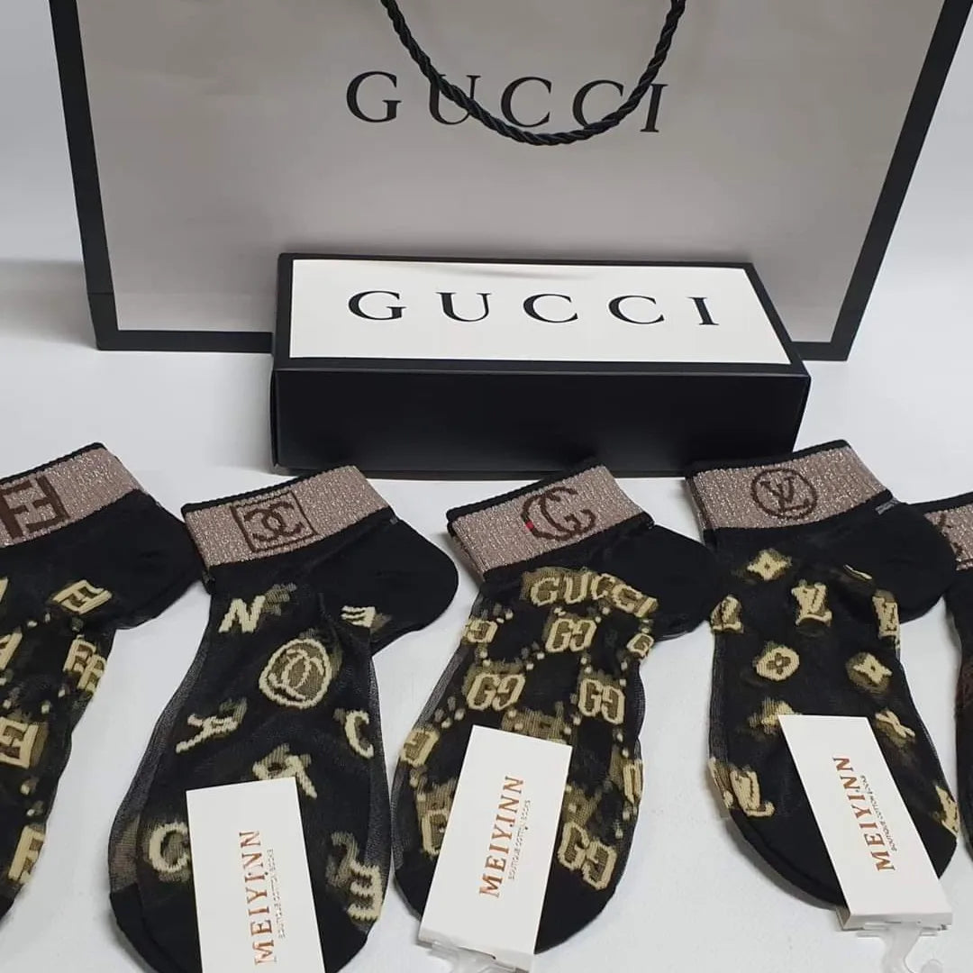 Fendi , Chanel , Gucci, Louis Vuitton, Yves Saint Laurent Socks