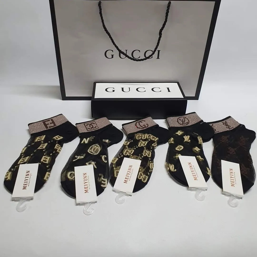 Fendi , Chanel , Gucci, Louis Vuitton, Yves Saint Laurent Socks