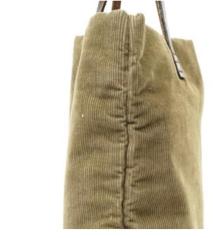 PREOWNED Fendi Tote Bag in Beige Corduroy
