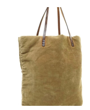 PREOWNED Fendi Tote Bag in Beige Corduroy