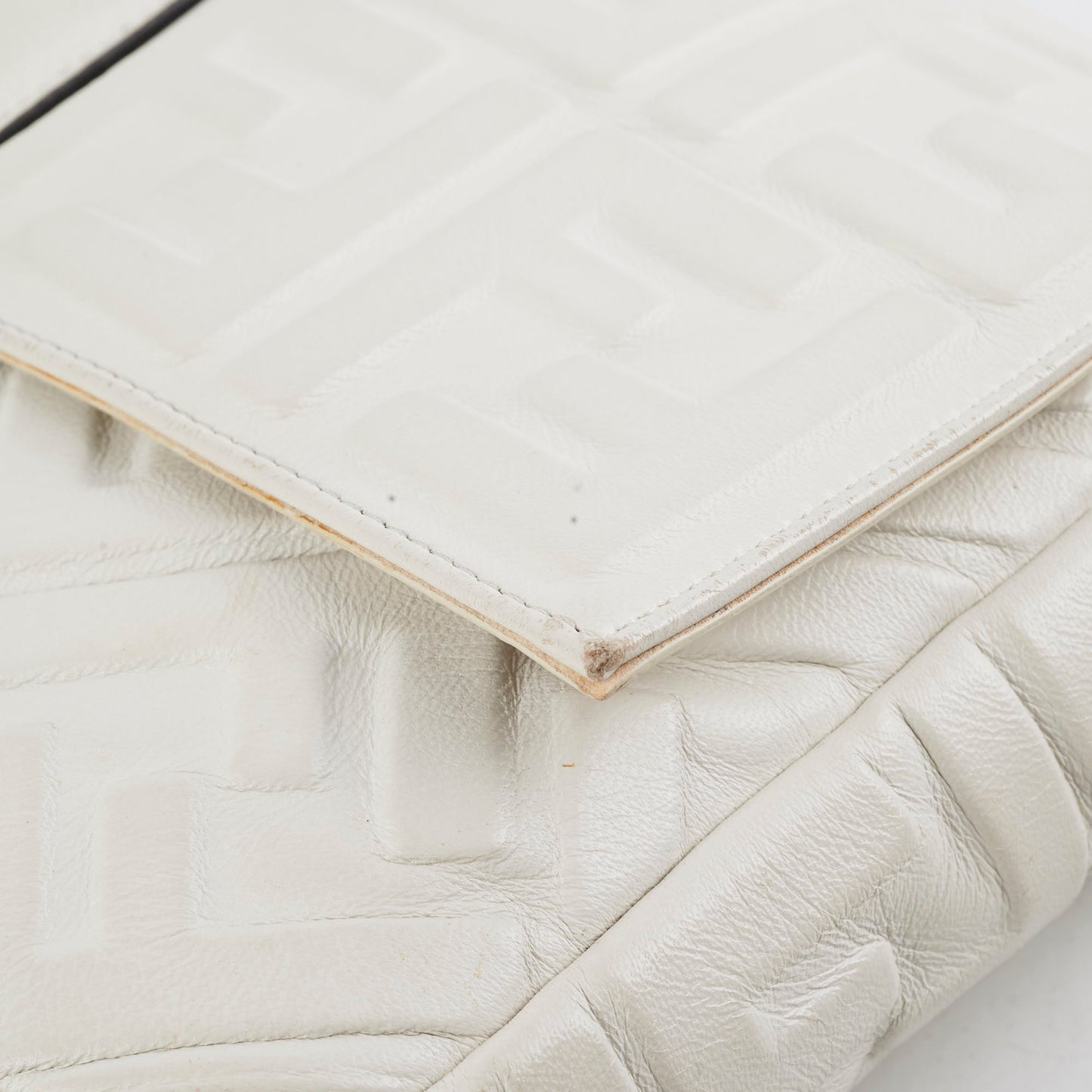 ITEM 1 - Fendi Baguette White Large Shoulder Bag