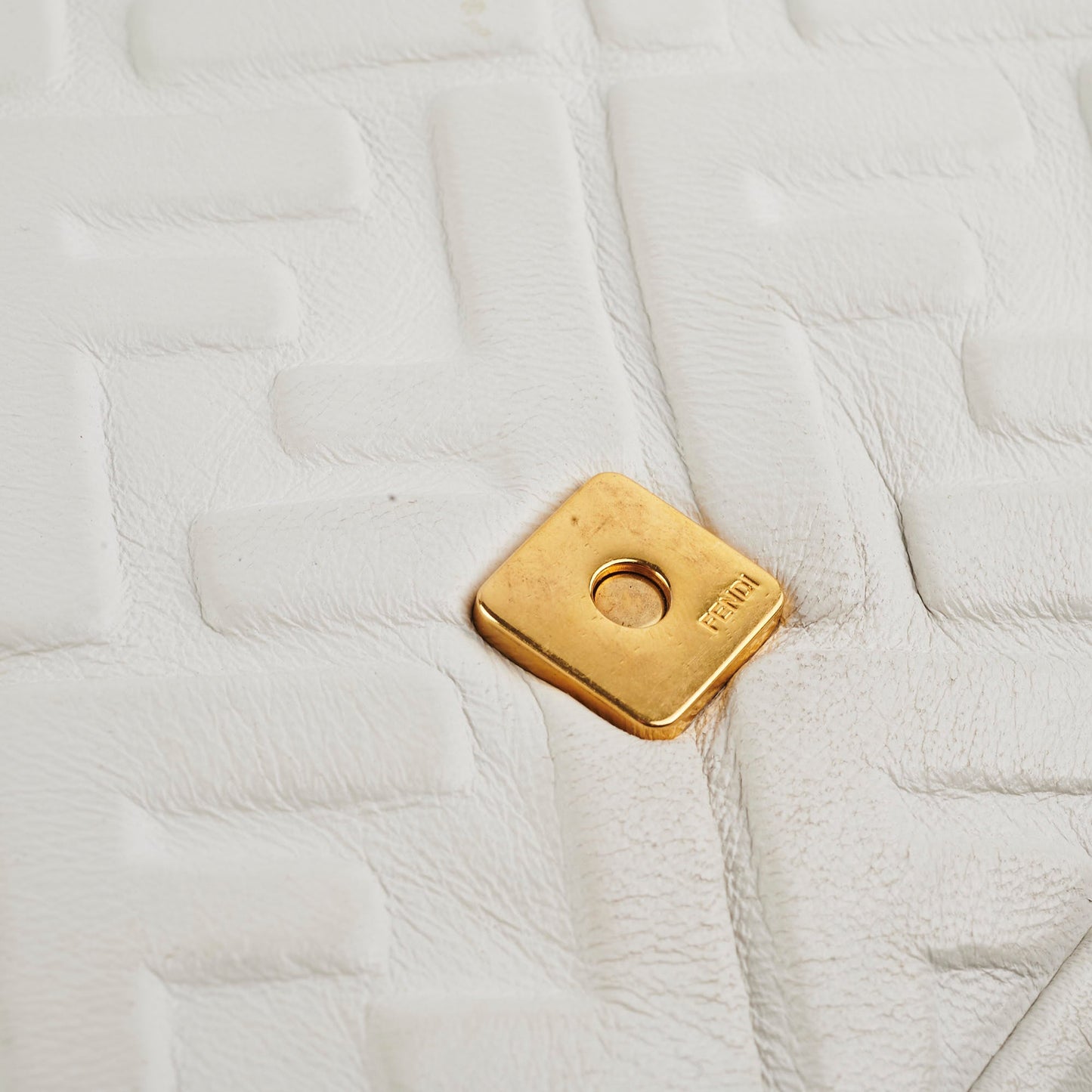 ITEM 1 - Fendi Baguette White Large Shoulder Bag