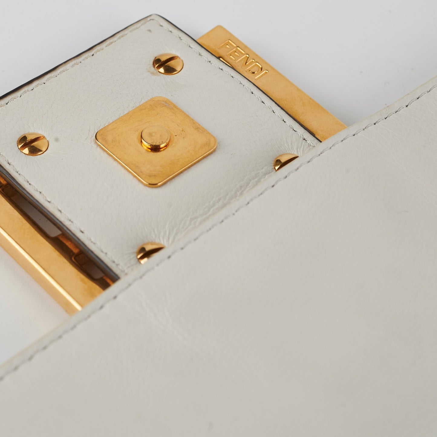 ITEM 1 - Fendi Baguette White Large Shoulder Bag