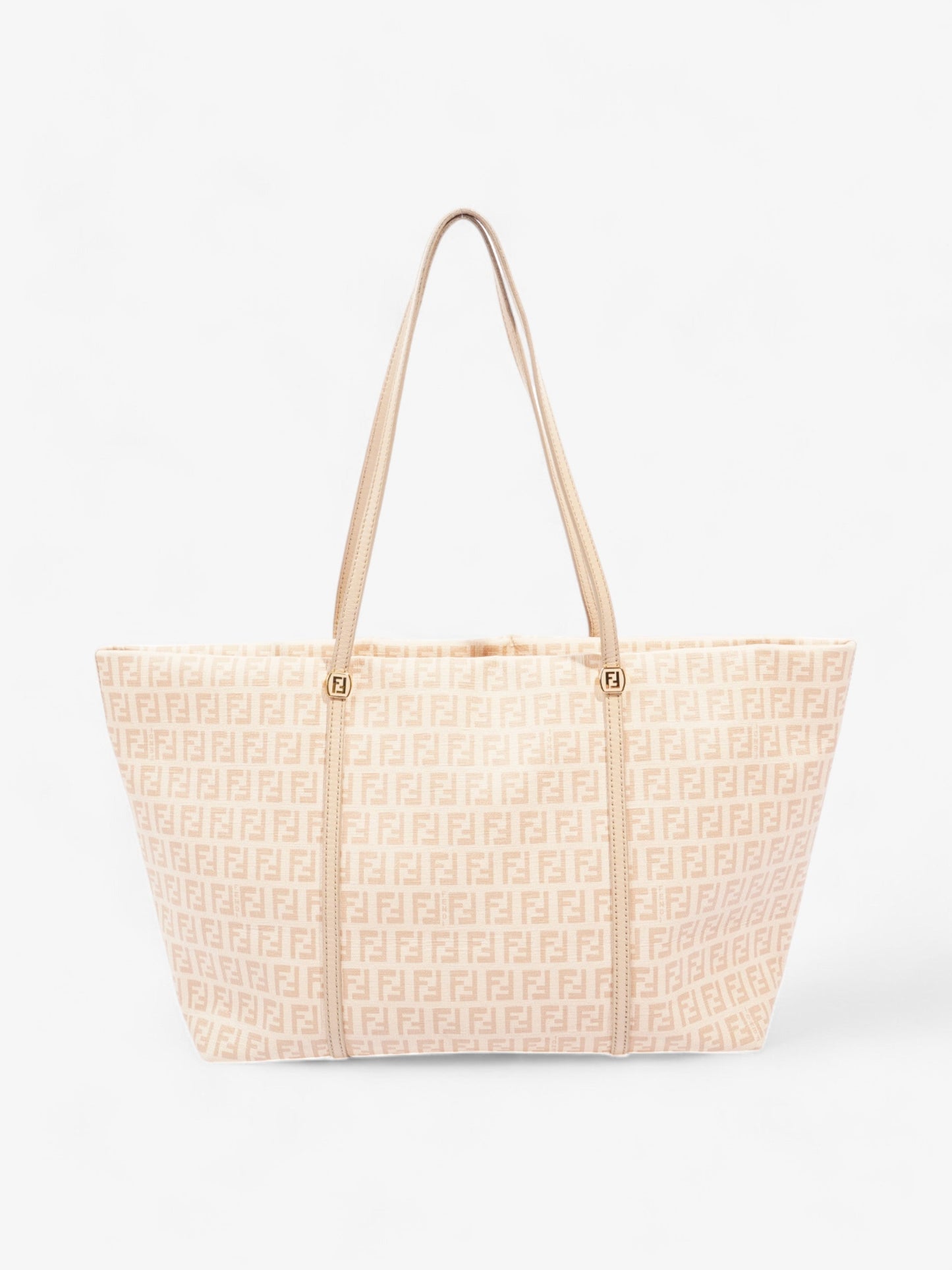 Fendi Zucchino Tote Peach Canvas