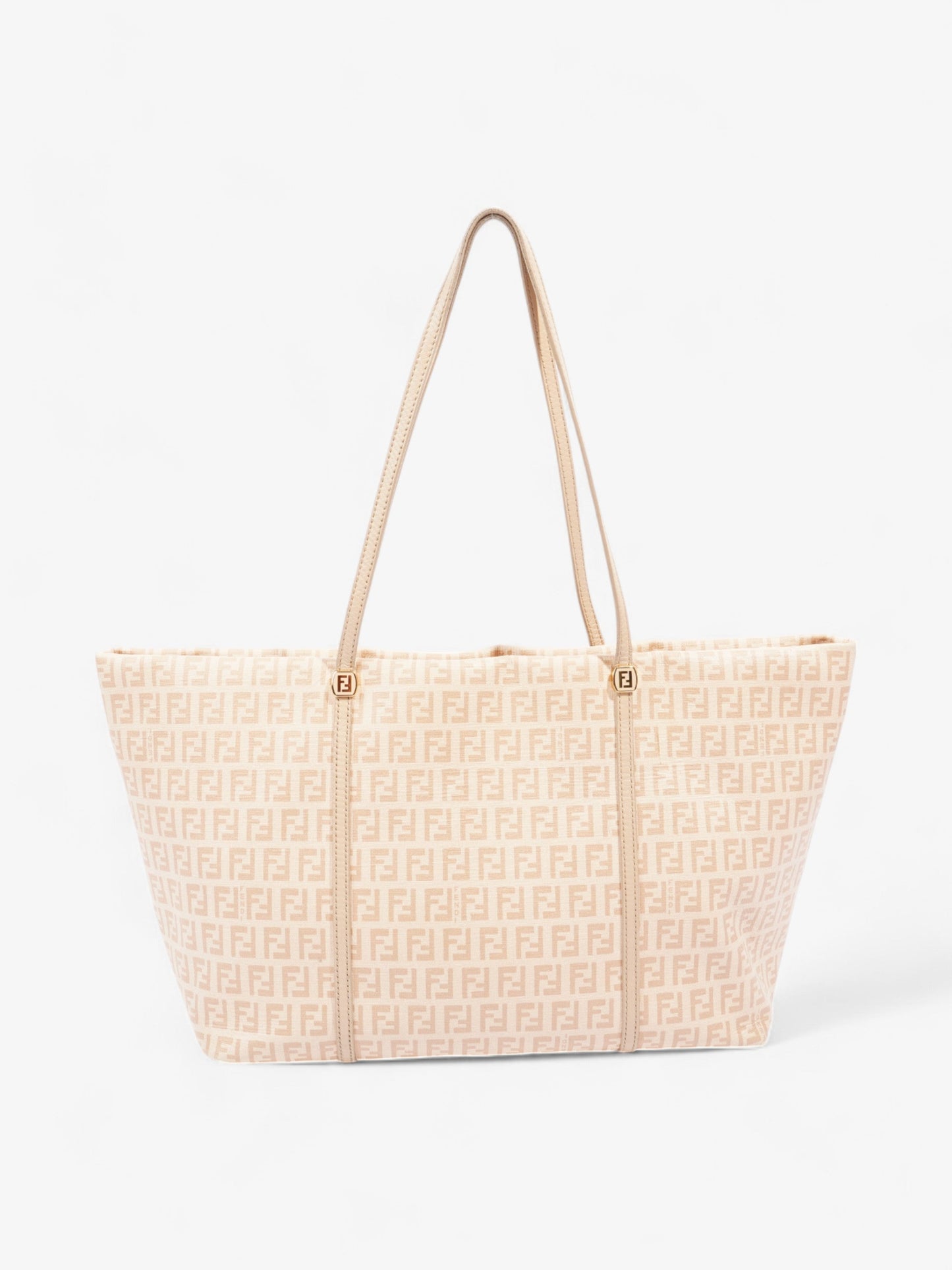 Fendi Zucchino Tote Peach Canvas