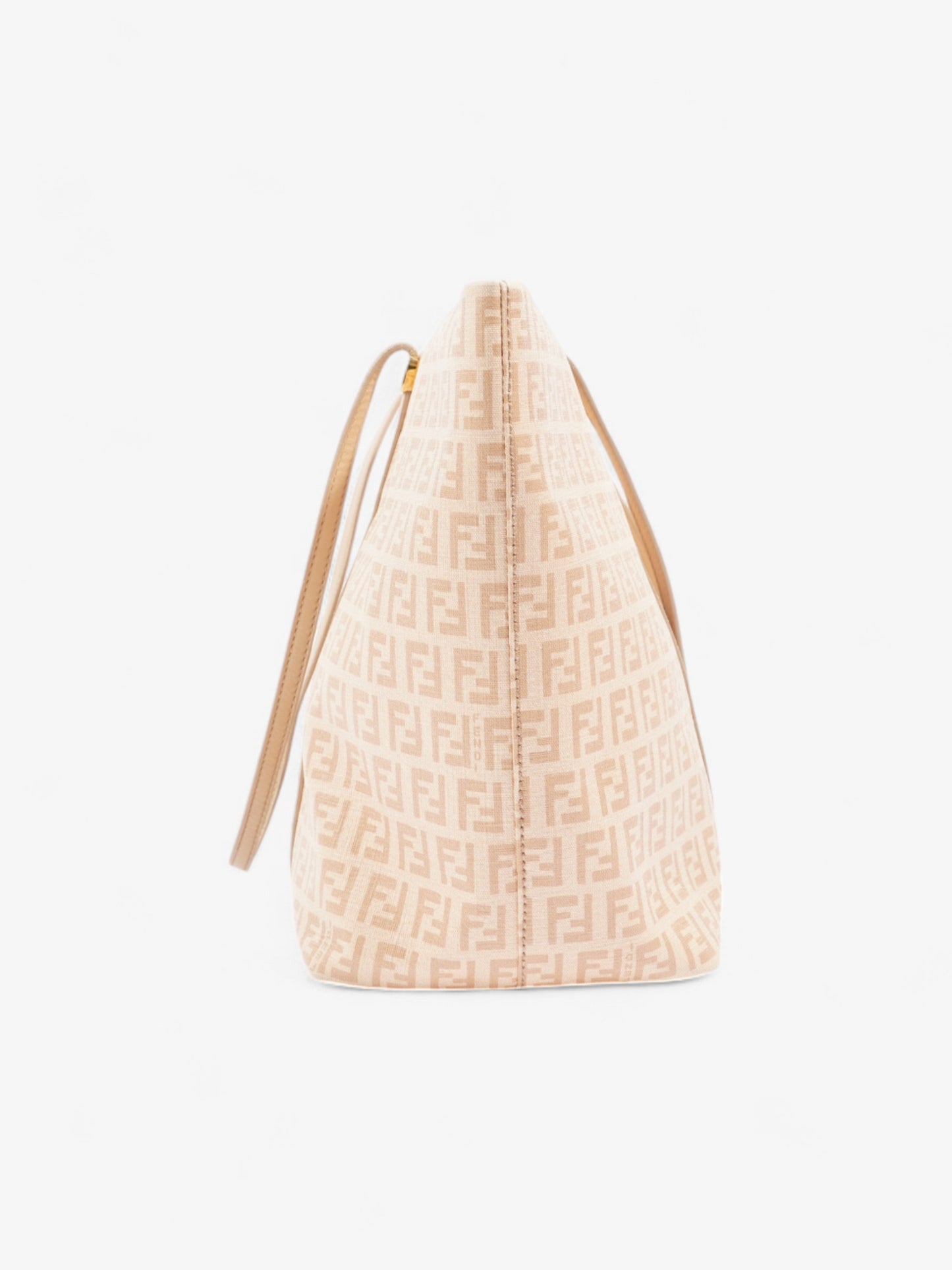 Fendi Zucchino Tote Peach Canvas