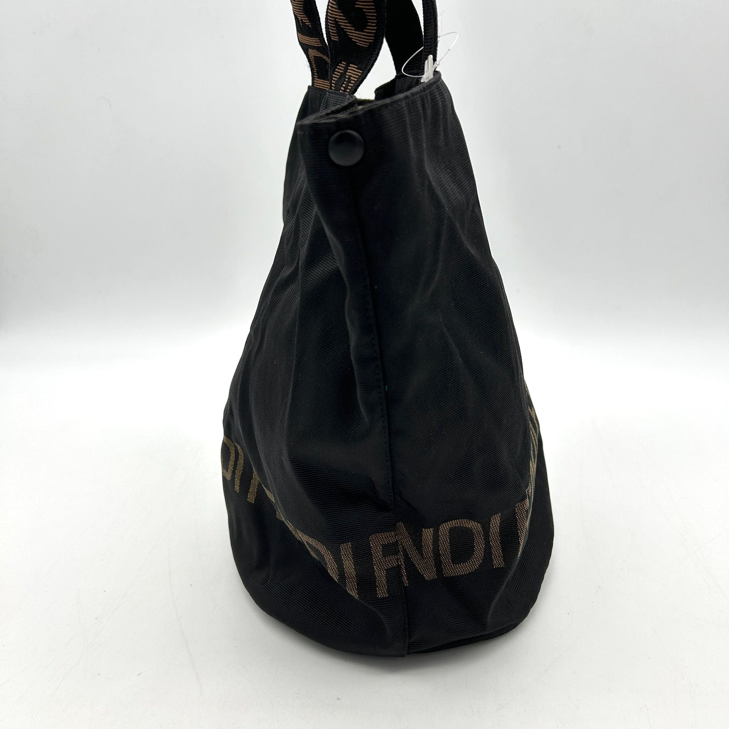 Pre-owned FENDI FF Canvas Bucket Bag Black fe4411bd