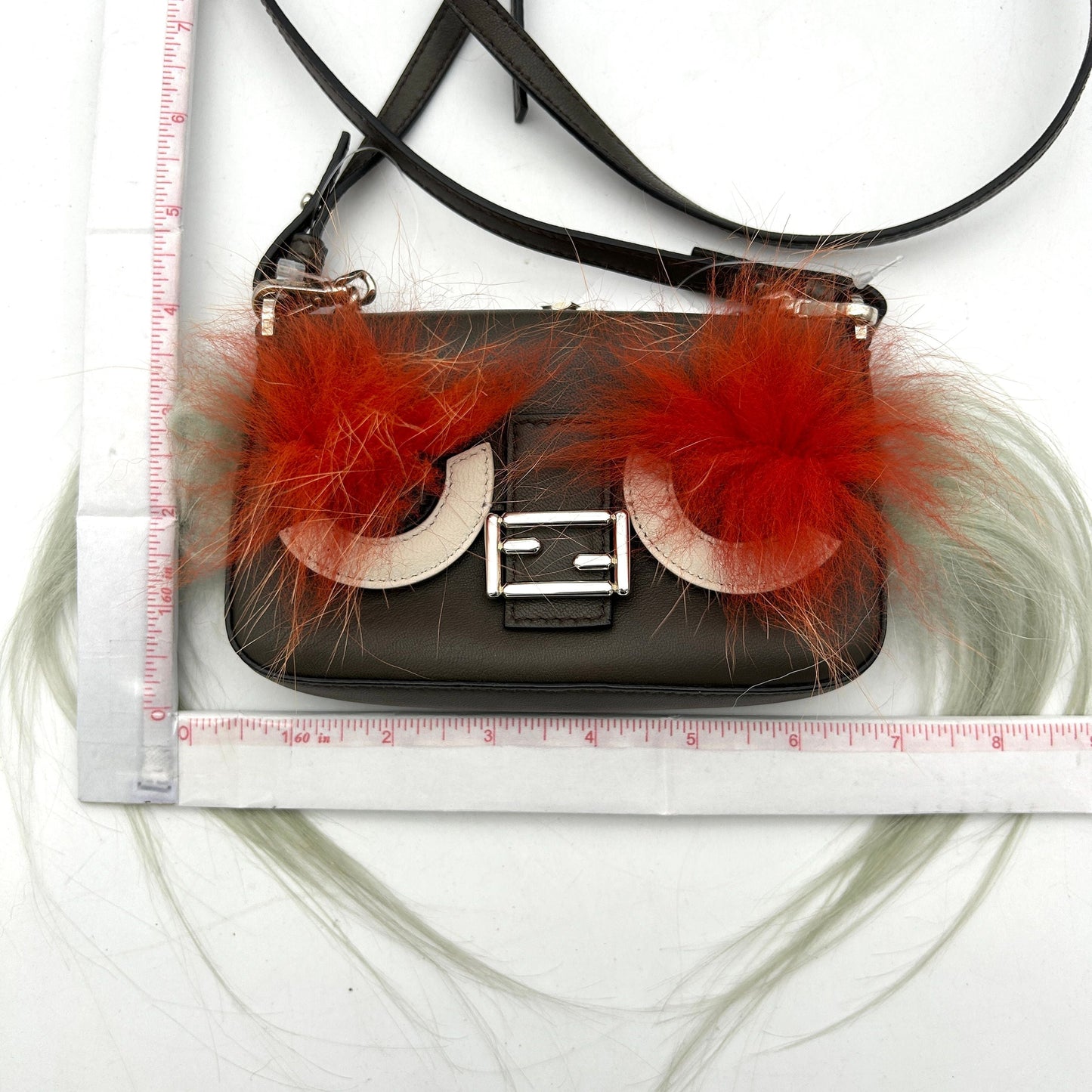 Pre-owned Fendi Micro Baguette Mini Monster Bag fe8835vy