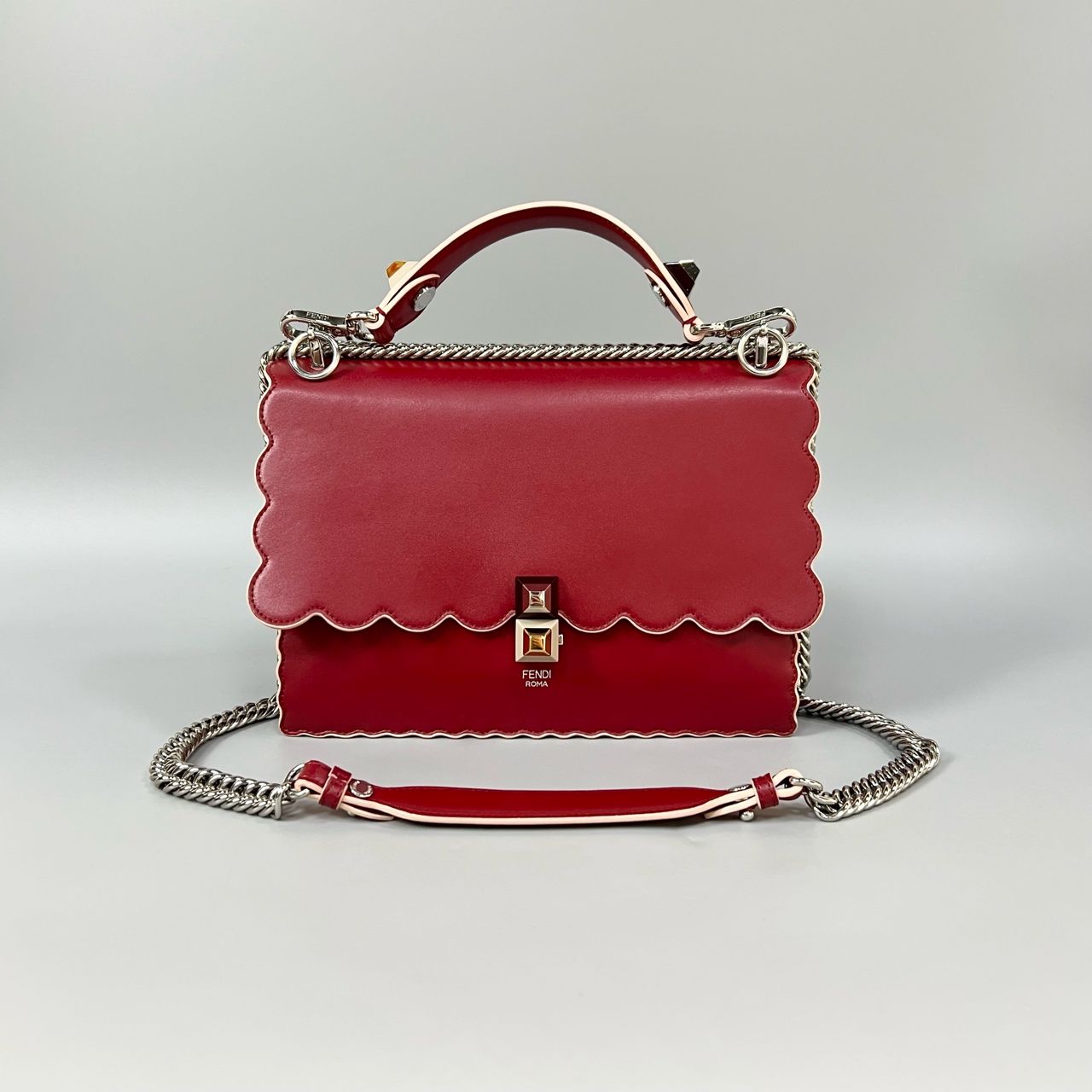 Preloved Fendi kan I bag 26*18*8cm red XJ10867