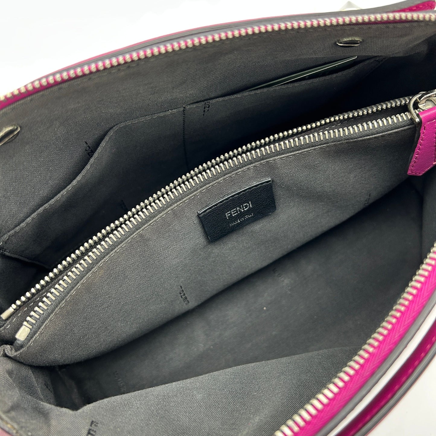Pre-owned FENDI Vitello Dolce Medium By The Way Boston Bag Magenta CN2304200005