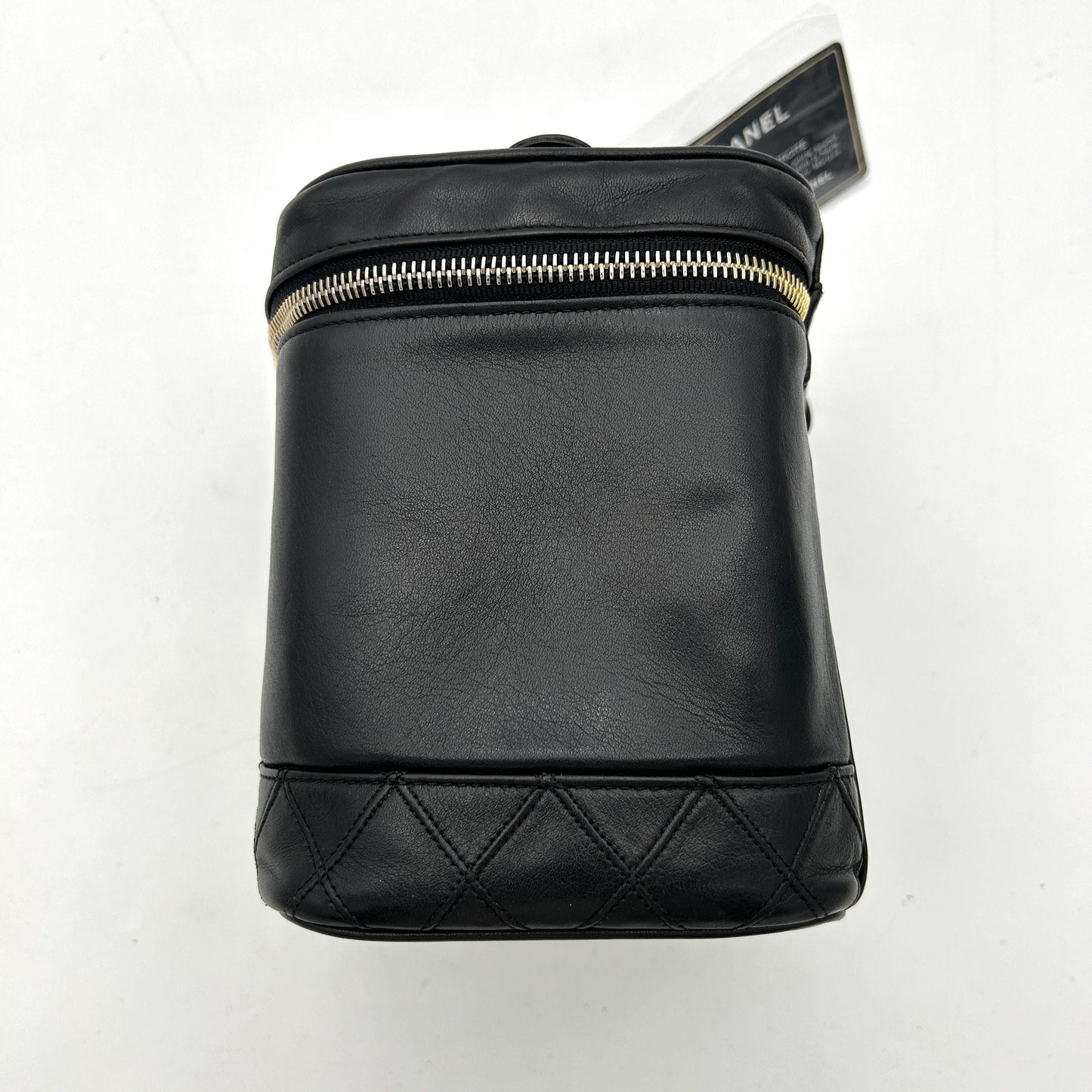 CHANEL Calfskin Cosmetic Vanity Bag Black ch7727ds