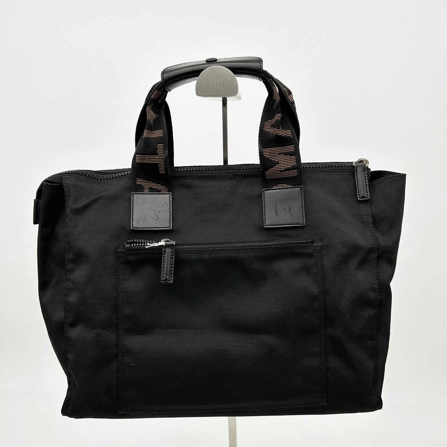 Preloved Fendi Logo Nylon Mini Totebag Black YVEAE741