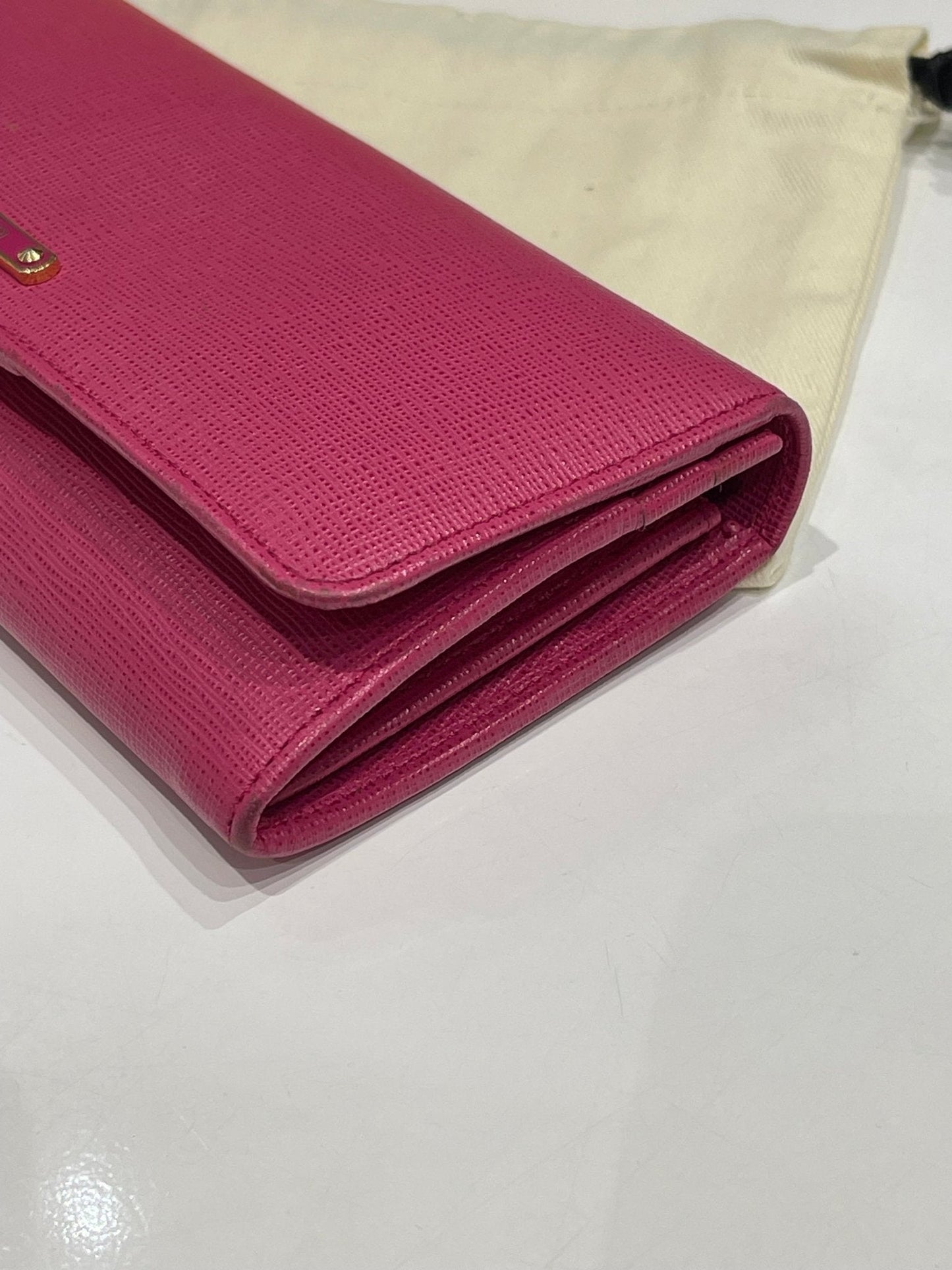 Fendi - Portefeuille compagnon rose fuchsia
