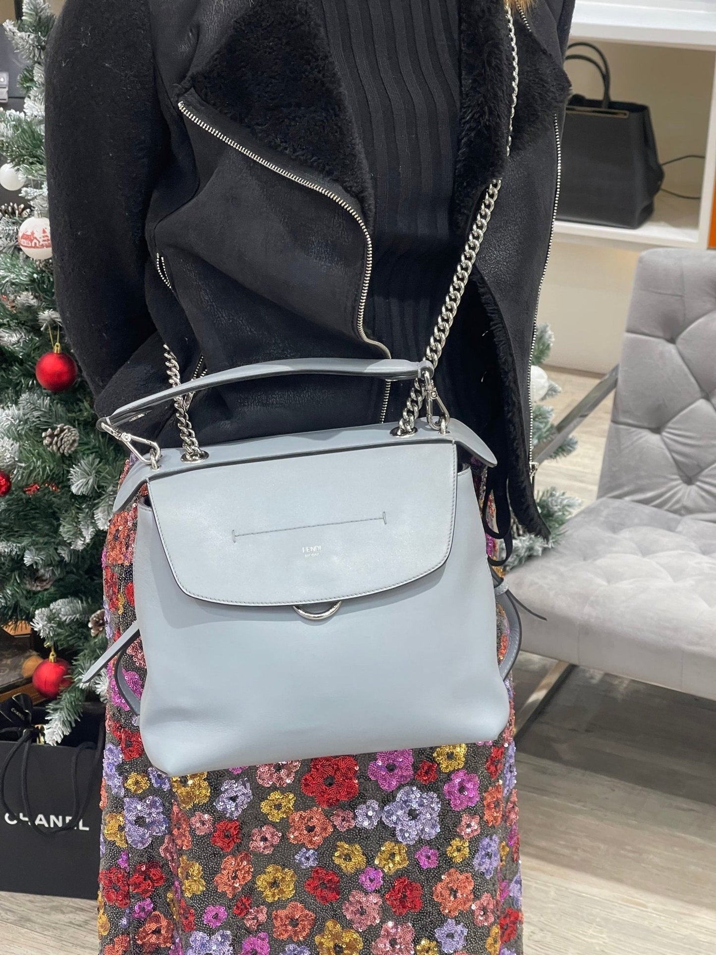 Fendi - Sac à dos Back to School gris