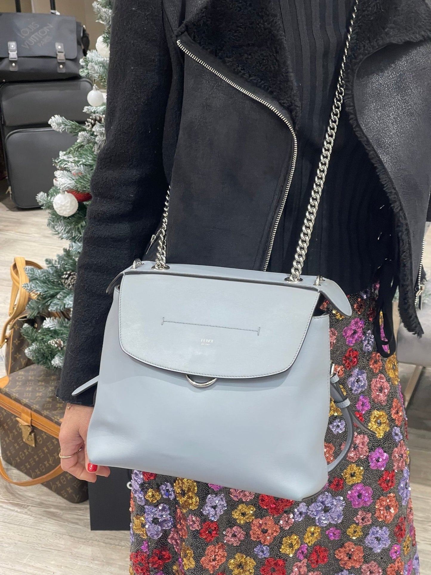 Fendi - Sac à dos Back to School gris
