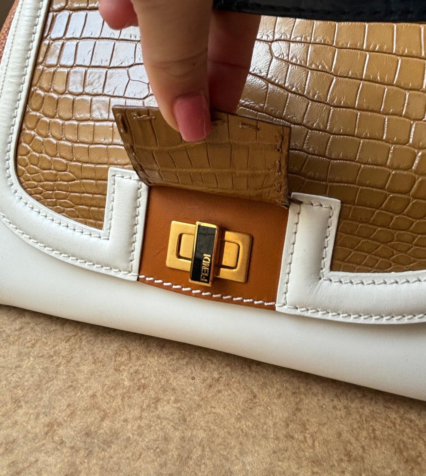 Fendi - Sac à main Camel