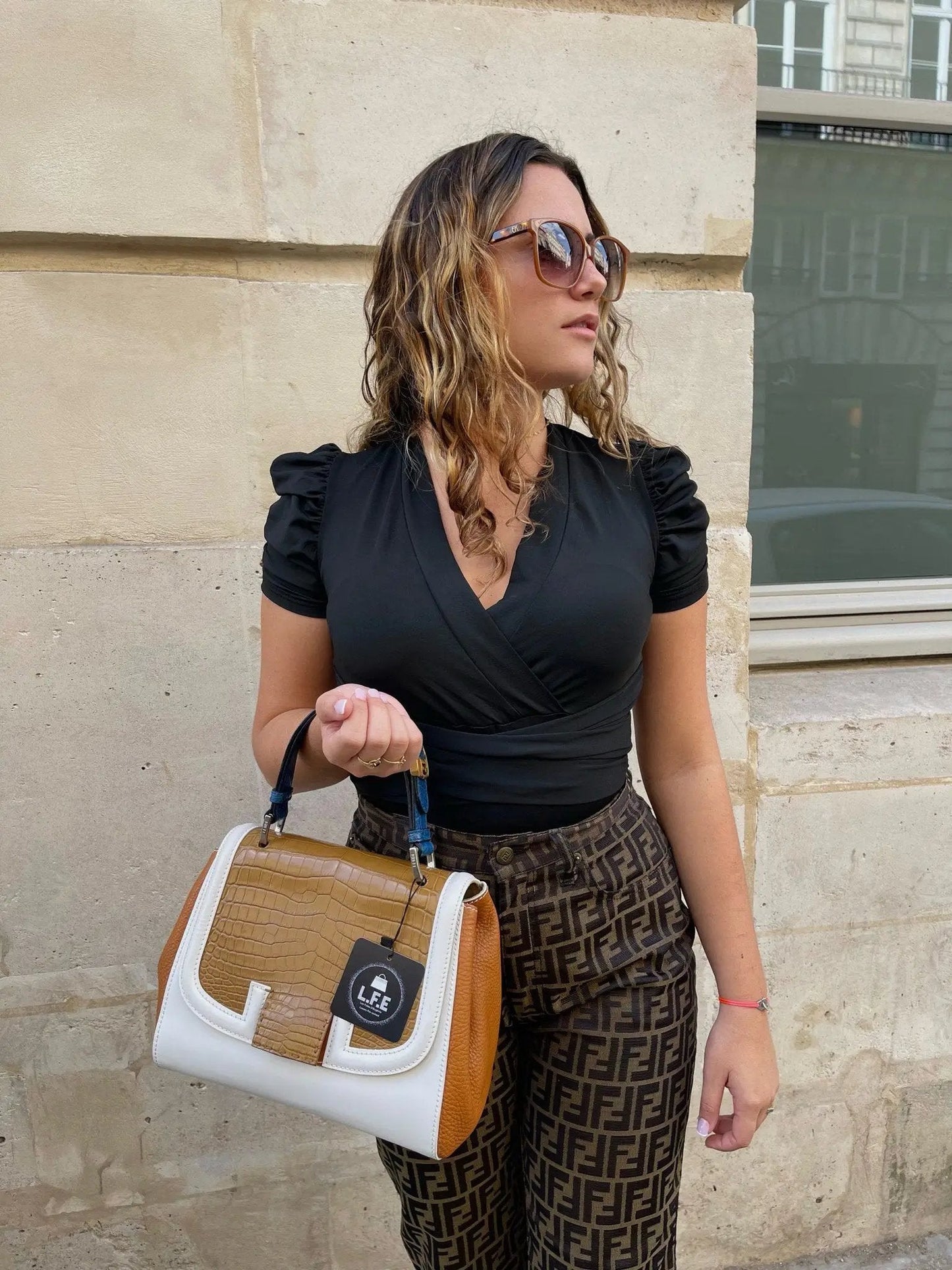 Fendi - Sac à main Camel
