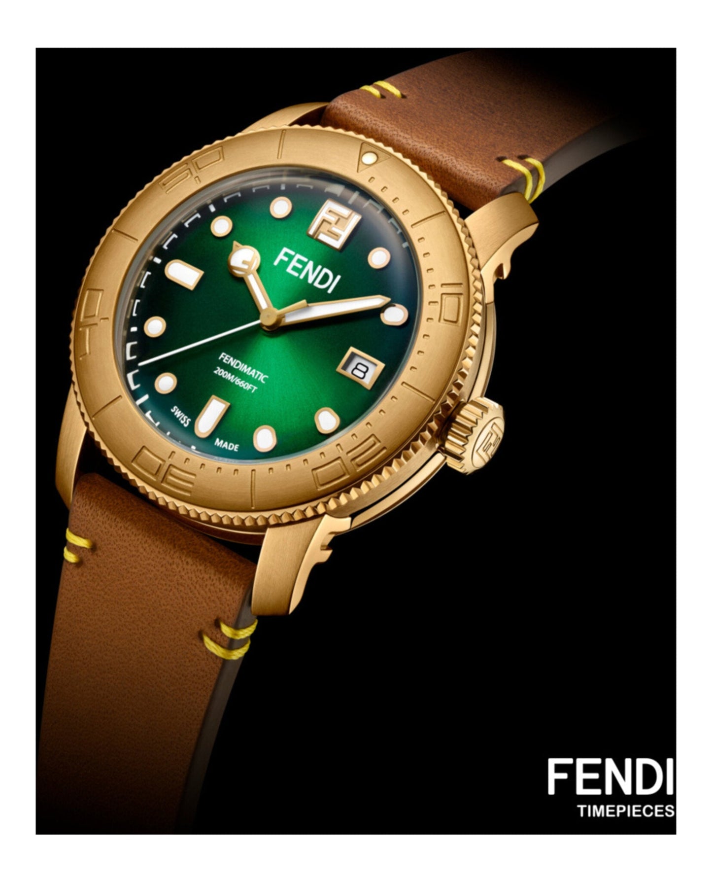 Fendi Aqua Automatic Diver Watch Mens F131020201