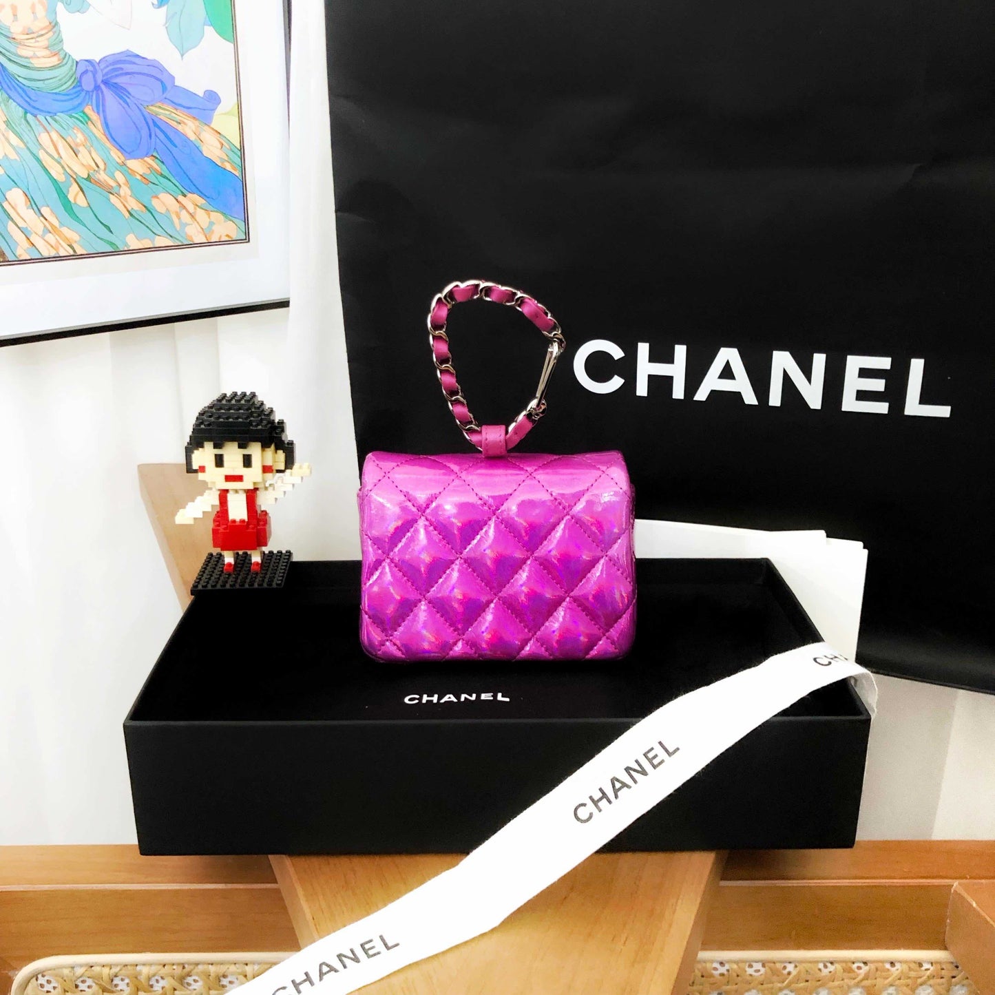 Preloved Chanel Wallet 24C in Pink Quilted Leather