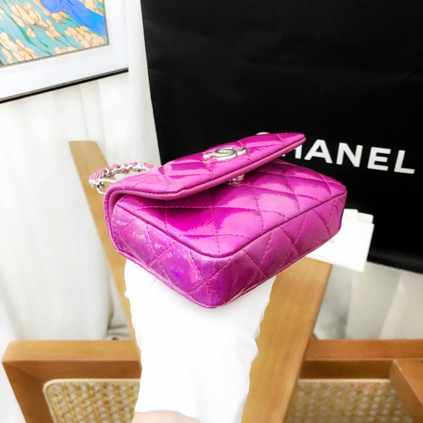 Preloved Chanel Wallet 24C in Pink Quilted Leather